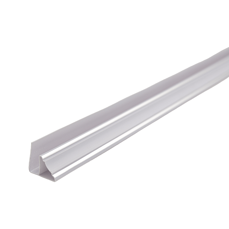 مقطع PVC مقاس 0.85*0.85 سم، 90 جم/م مع زاوية فضية مختومة على الساخن